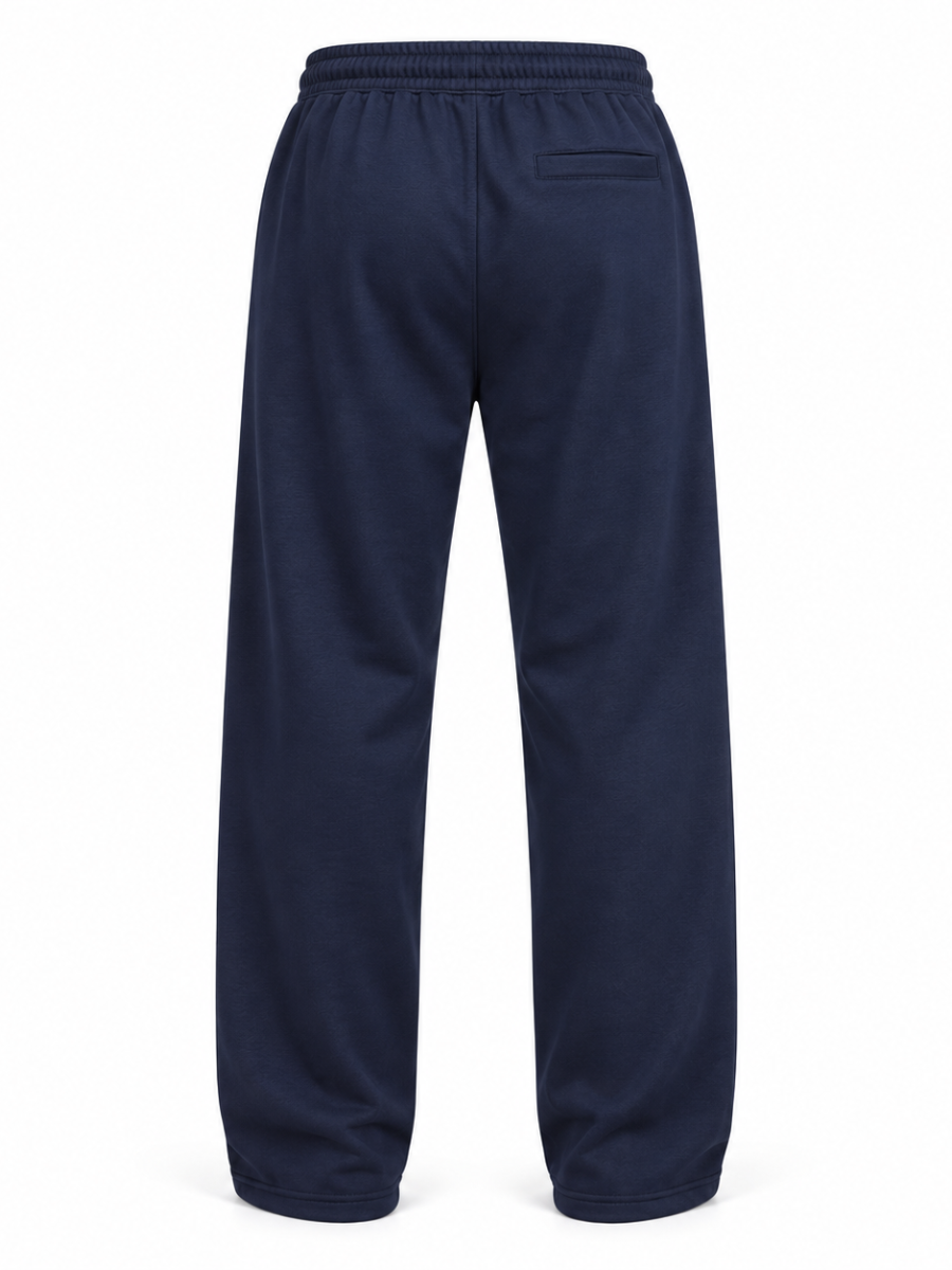 Pantalón French Terry Hombre Azul | Recto Cómodo Casual | ENKI