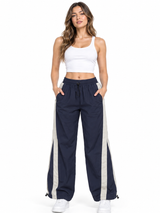 Pack x2 Pantalón Aura Oversized Mujer | Tela Mojada Hueso y Gris 3
