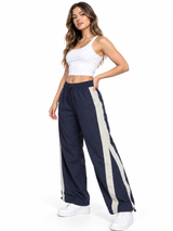 Pack x2 Pantalón Aura Oversized Mujer | Tela Mojada Negro y Gris 5