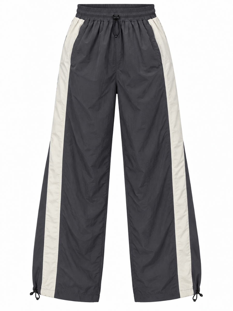 Pack x4 Pantalón Aura Oversized Mujer | Tela Mojada Gris, Hueso, Negro y Azul Marino