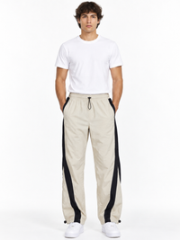 Pantalón Edge Line Baggy para Hombre | Tela Mojada Color Hueso