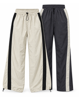 Pack x2 Pantalón Edge Line Baggy Tela Mojada para Hombre | Gris y Hueso 1
