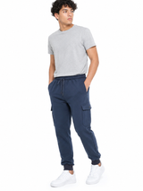 Jogger Cargo Azul Denim — Algodón Franela | Rib en Bota | Hombre | ENKI 6