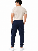 Jogger Cargo Azul Marino — Algodón Franela | Hombre | ENKI 2