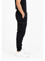 Jogger Cargo Negro — Algodón Franela | Rib en Bota | Hombre | ENKI 3