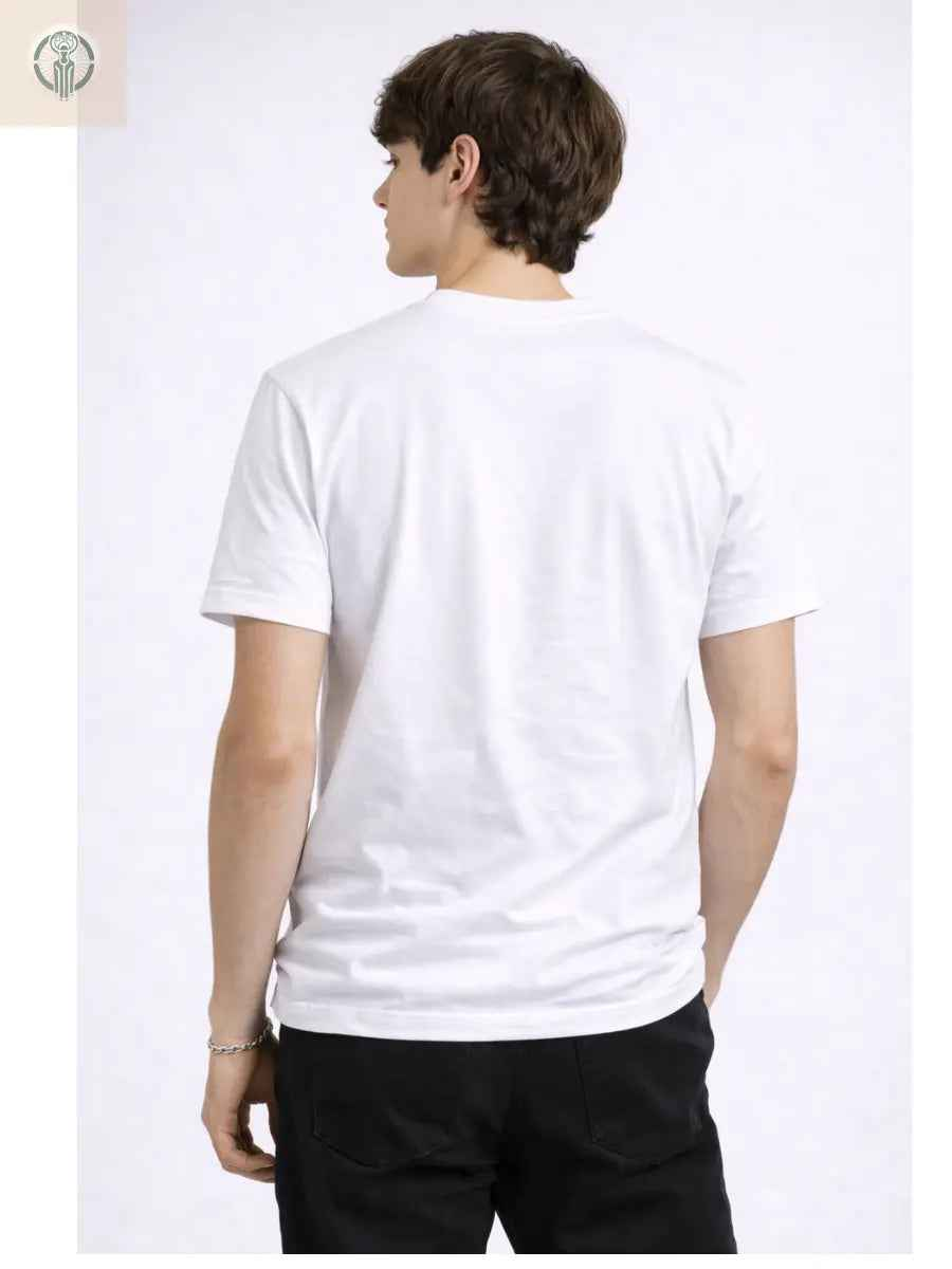 Polo Hombre Luxury Blanco Algodón Jersey Cuello Redondo