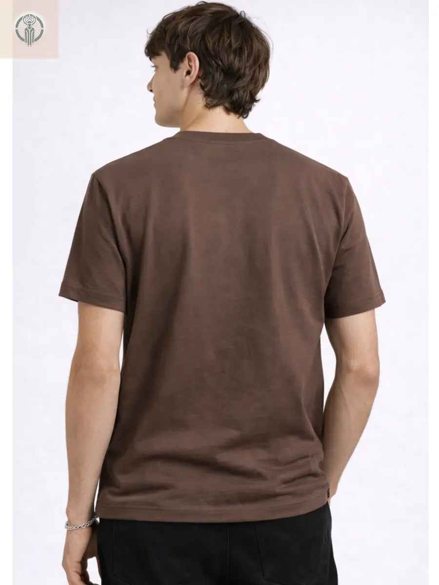 Polo Hombre Luxury Marrón Algodón Jersey Cuello Redondo