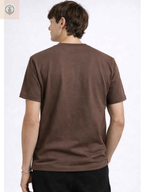 Polo Hombre Luxury Marrón Algodón Jersey Cuello Redondo