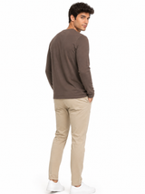Polo Cuello Redondo Manga Larga Topo Algodón Jersey Hombre 2