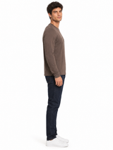 Polo Cuello Redondo Manga Larga Topo Algodón Jersey Hombre 4