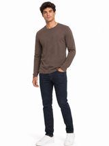 Polo Cuello Redondo Manga Larga Topo Algodón Jersey Hombre 3