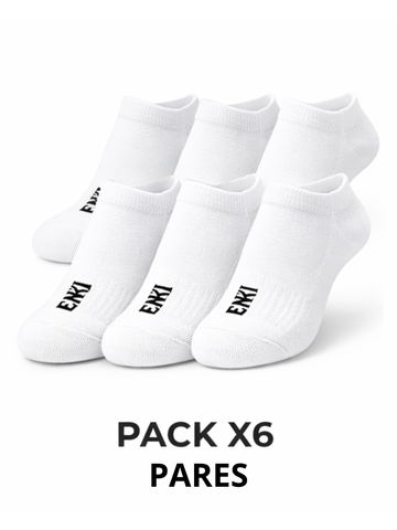 Pack x6 Medias Deportivas Blancas — Algodón | Hombre | ENKI