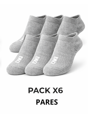 Pack x6 Medias Deportivas Grises — Algodón | Hombre | ENKI