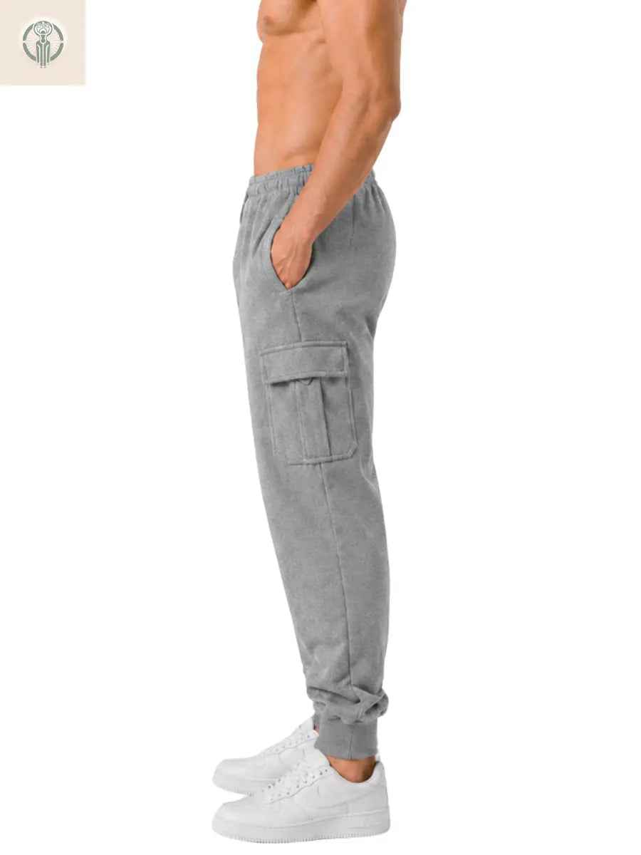 Jogger Cargo Hombre Franela Premium Cintura Elástica