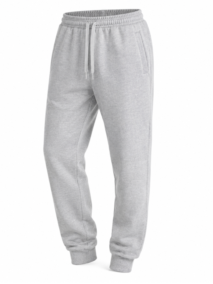 Pantalón Jogger Hombre Gris Melange Franela