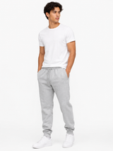 Pantalón Jogger Hombre Gris Melange Franela 1