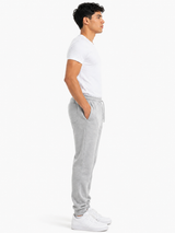 Pantalón Jogger Hombre Gris Melange Franela 4