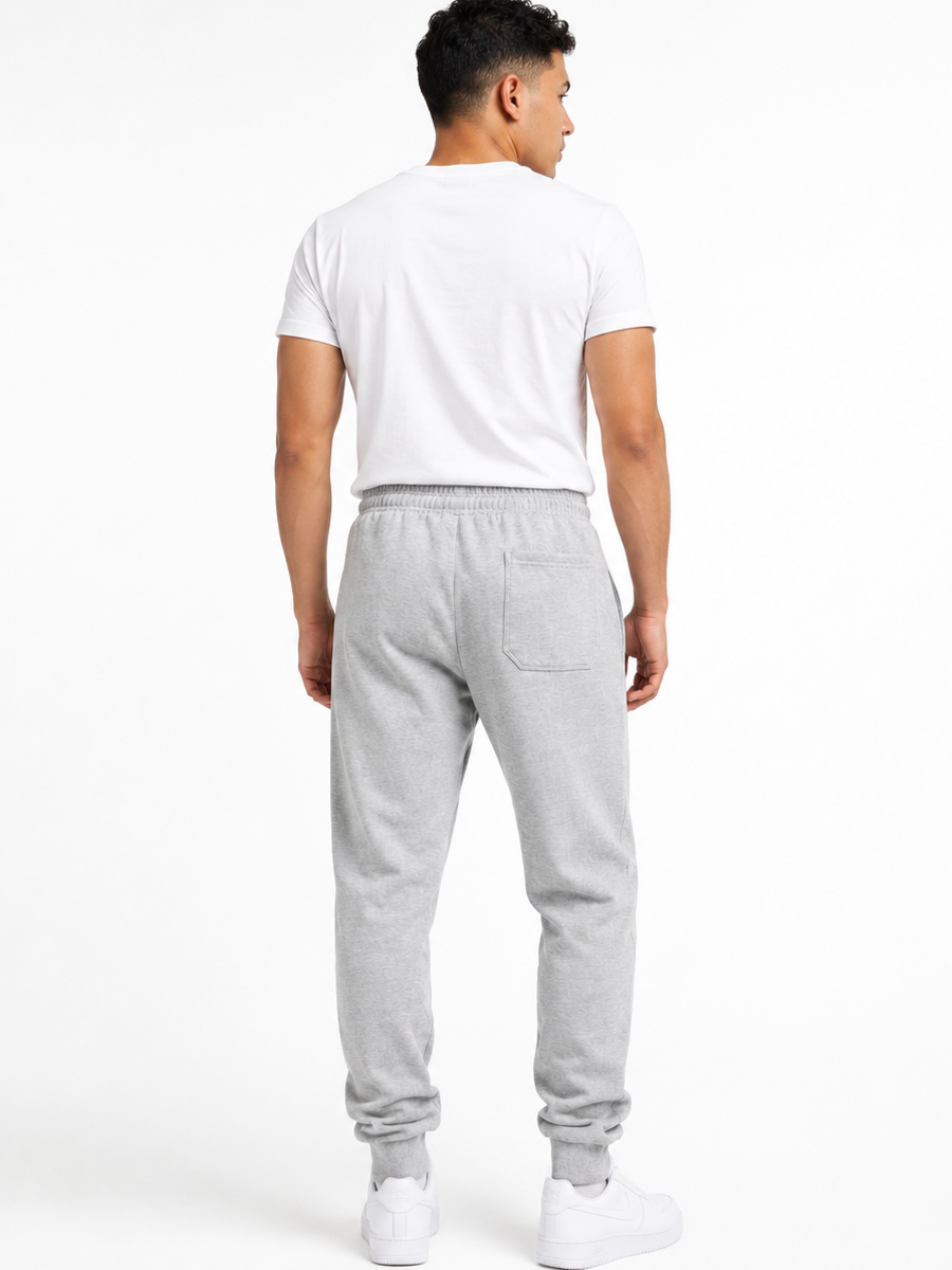 Pantalón Jogger Hombre Gris Melange Franela