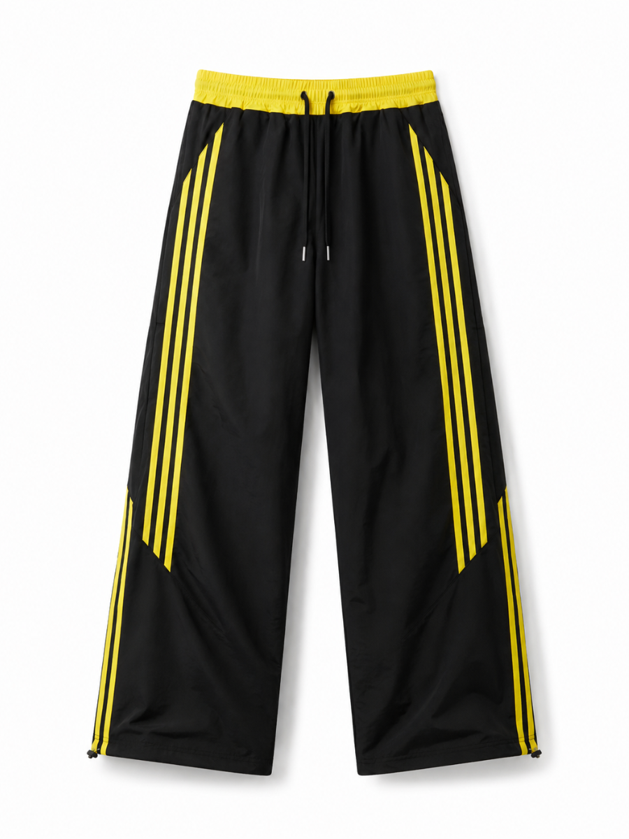 Pantalón Deportivo Parachute Tela Nova Mujer | Franjas Laterales Bicolor | ENKI