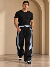Pantalón Deportivo Parachute Tela Nova Hombre | Franjas Laterales Bicolor | ENKI 10