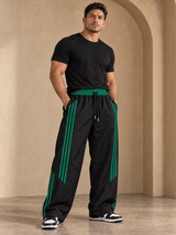 Pantalón Deportivo Parachute Tela Nova Hombre | Franjas Laterales Bicolor | ENKI 11