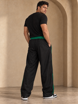 Pantalón Deportivo Parachute Tela Nova Hombre | Franjas Laterales Bicolor | ENKI 12