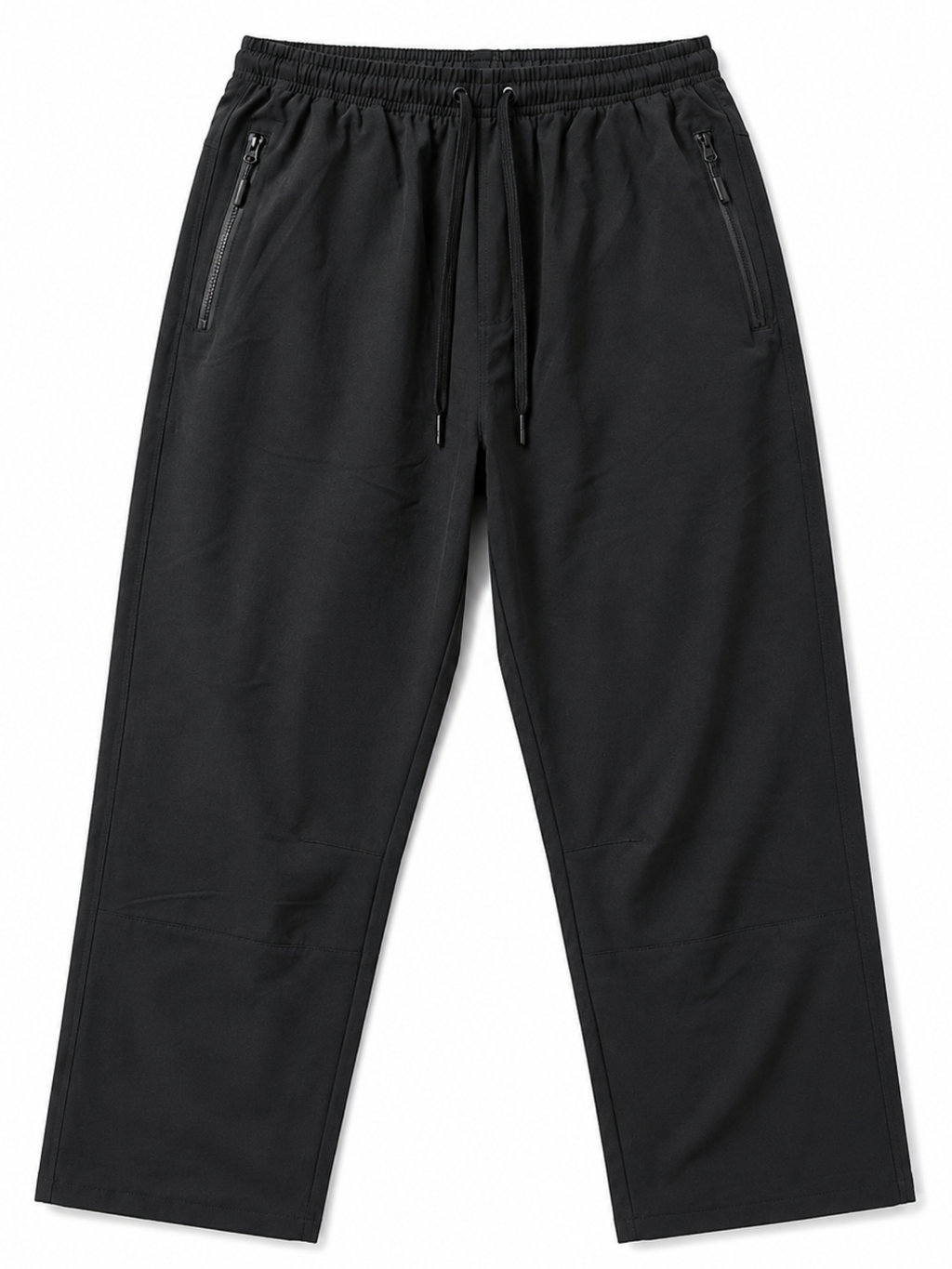 Pantalón deportivo recto hombre NEGRO detalle de malla interna