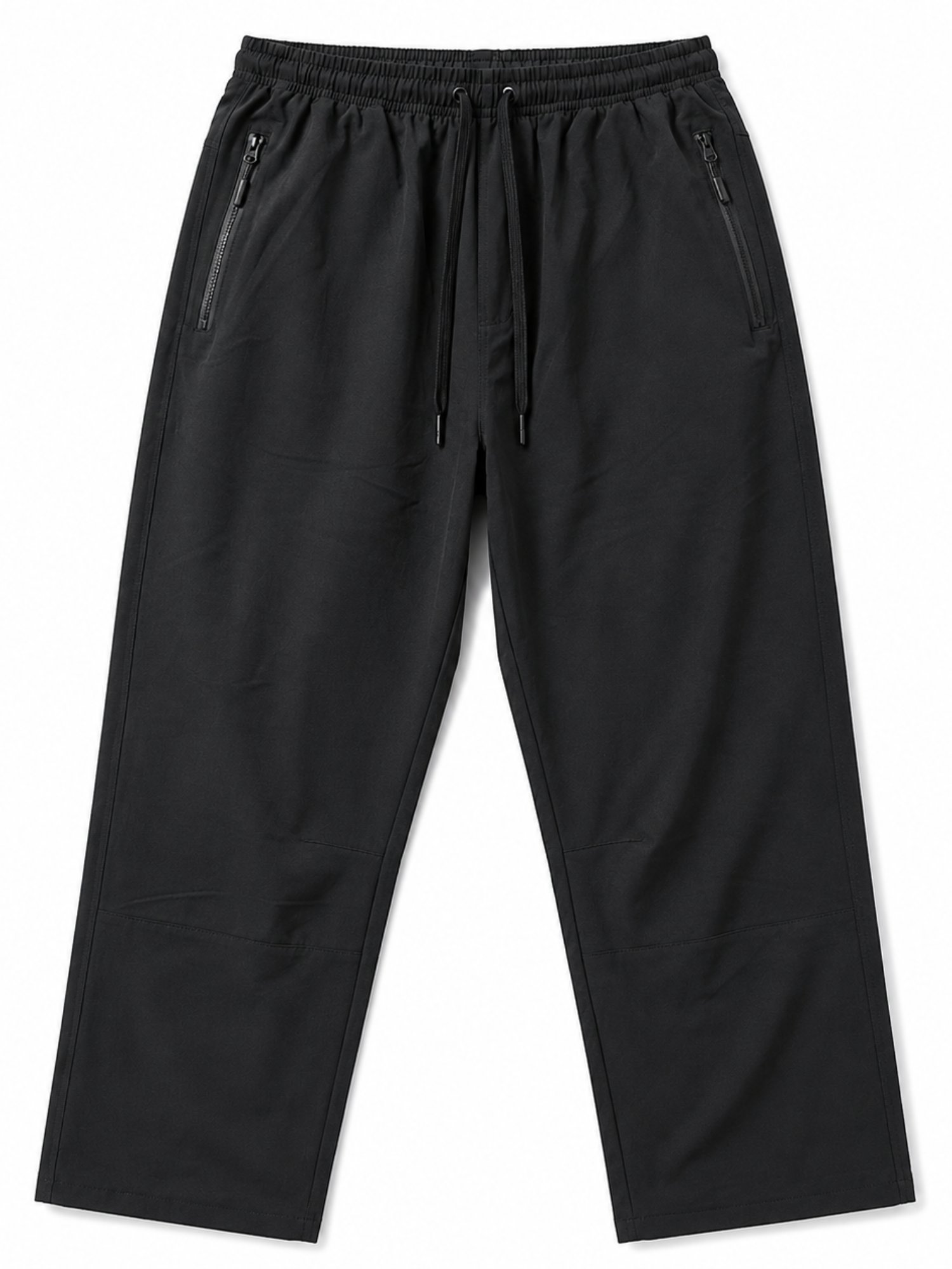 Pantalón deportivo recto hombre NEGRO detalle de malla interna