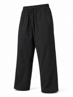 Pantalón deportivo recto hombre NEGRO detalle de malla interna