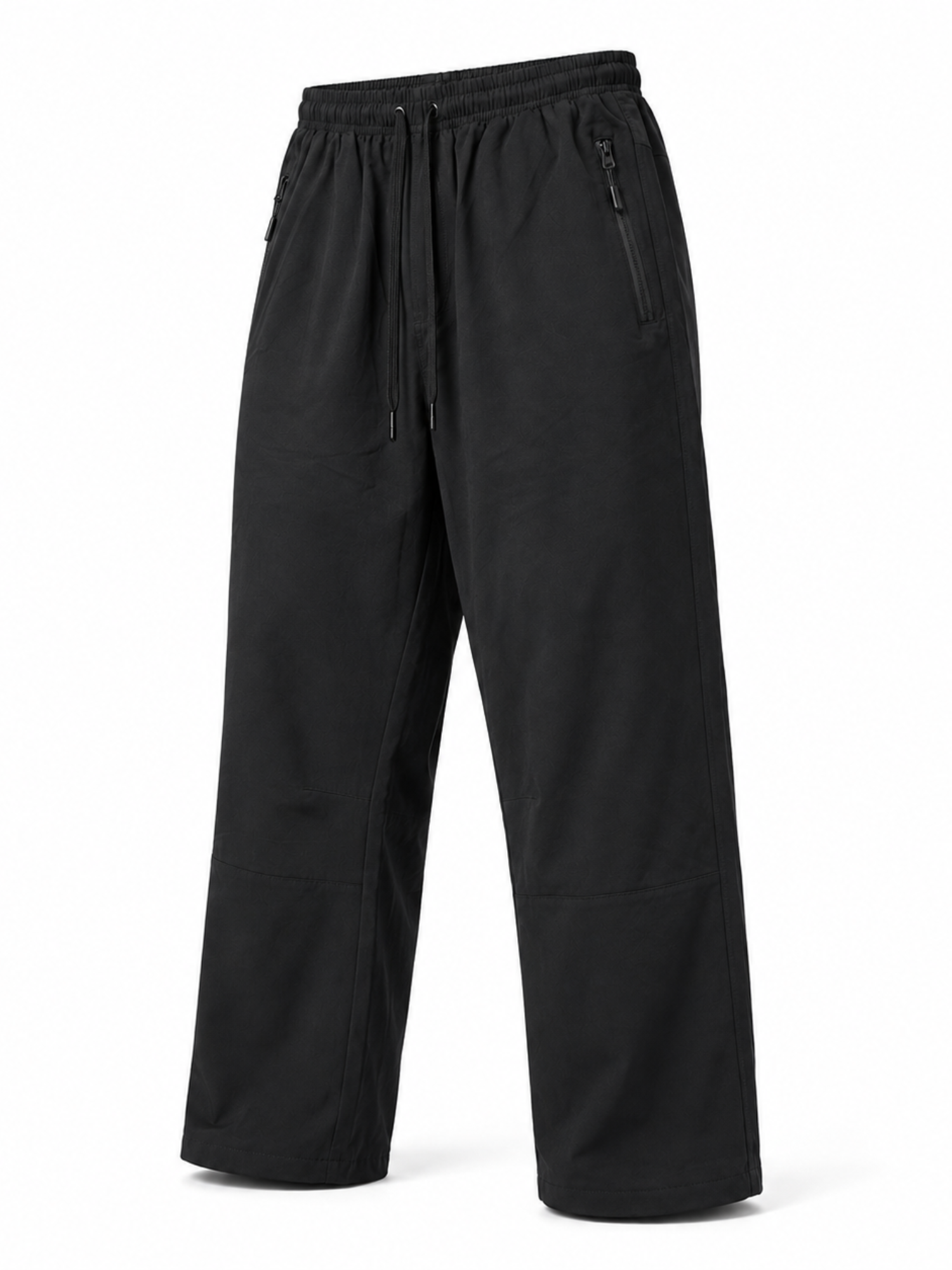 Pantalón deportivo recto hombre NEGRO detalle de malla interna