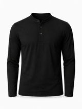 Polo Manga Larga Classic Fit para Hombre | Cuello Mao con Botones | ENKI 4