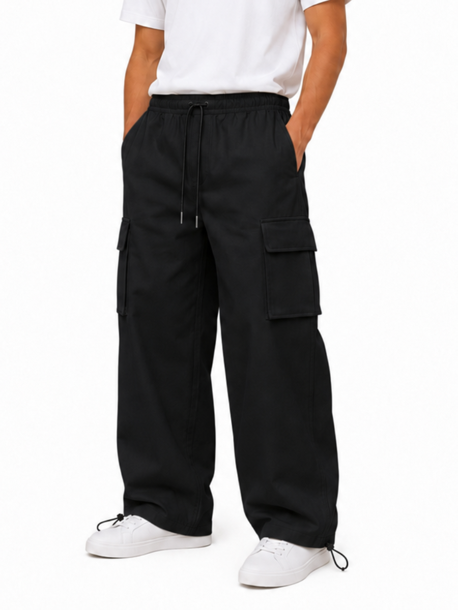 Pantalón Cargo Oversized Tela Nova — Hombre | ENKI