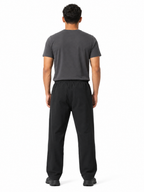 Pantalón deportivo recto hombre NEGRO detalle de malla interna