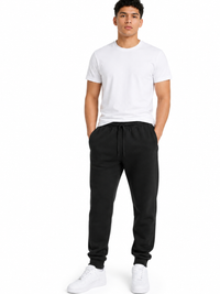 Pantalón Jogger Hombre Negro Franela