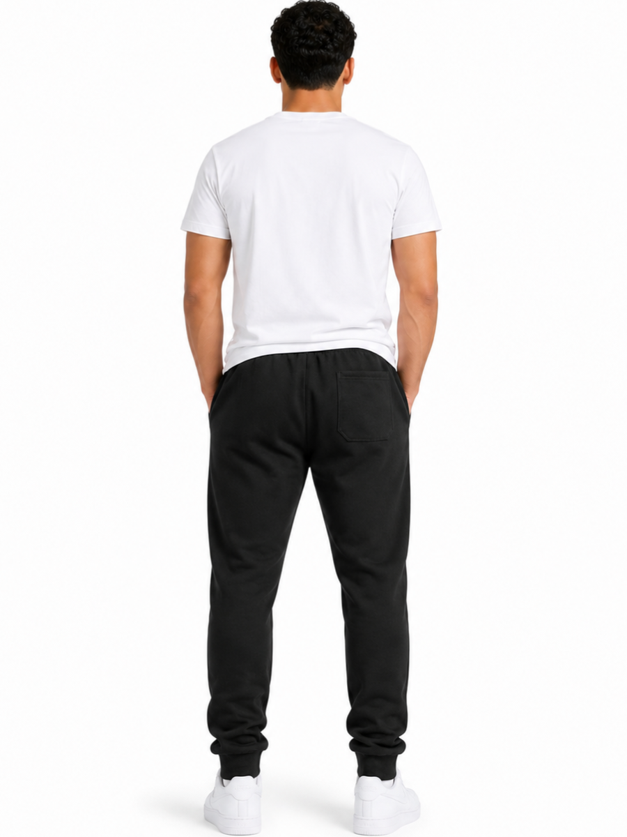 Pantalón Jogger Hombre Negro Franela