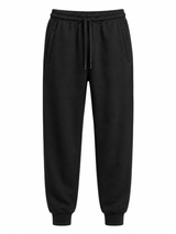 Pantalón Jogger Hombre Negro Franela 4