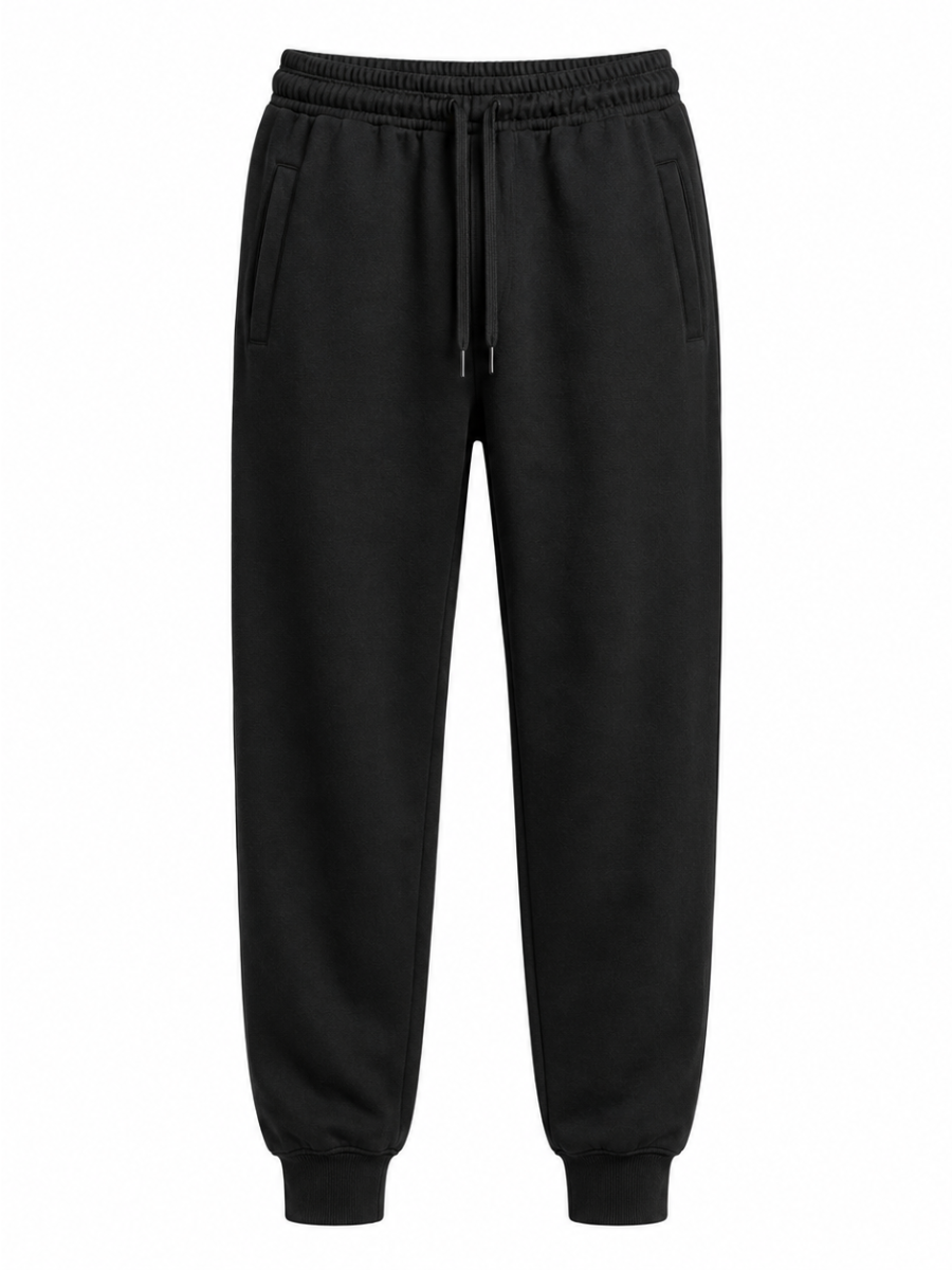 Pantalón Jogger Hombre Negro Franela