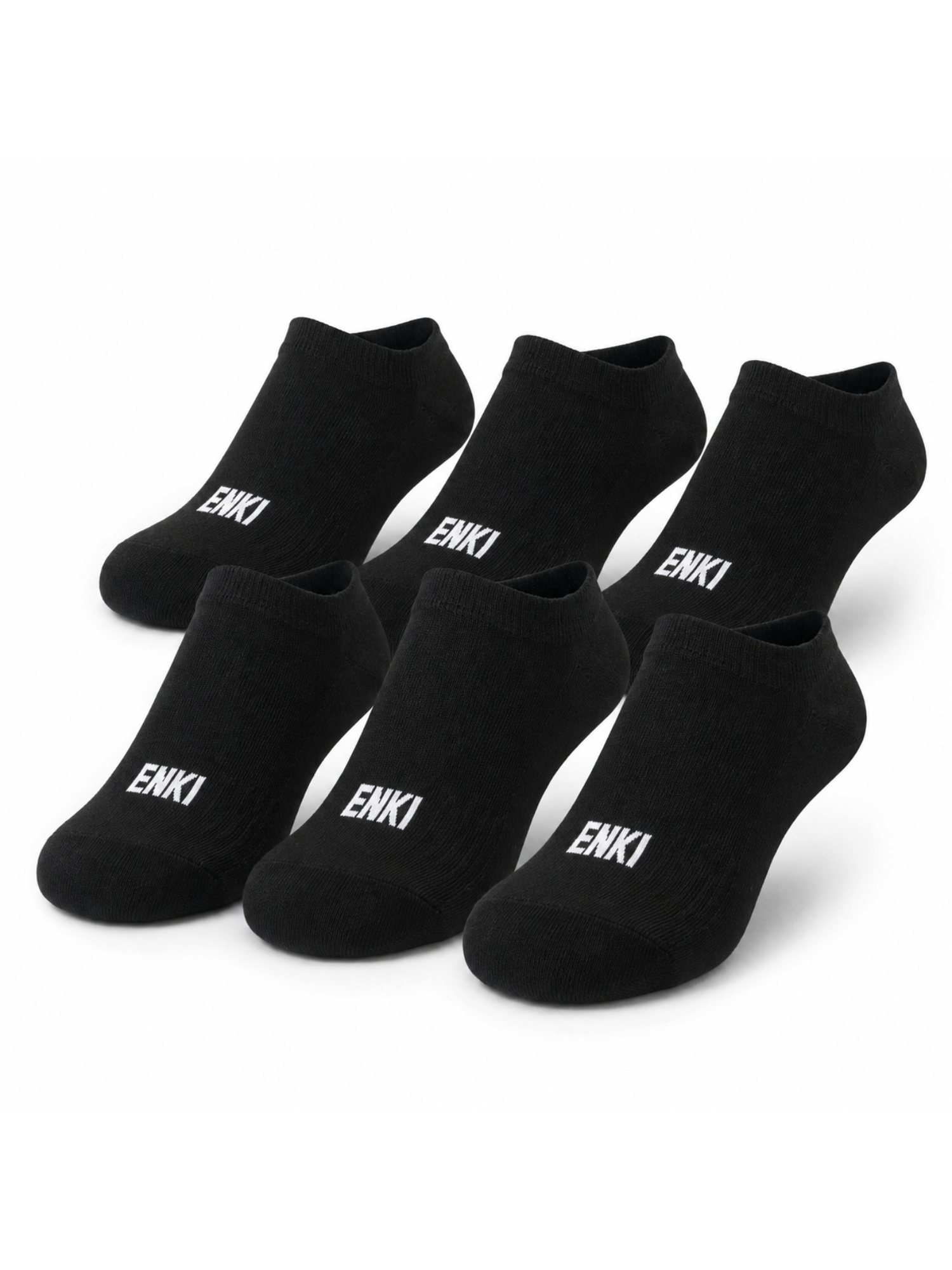 Pack x6 Medias Deportivas Negras — Algodón | Hombre | ENKI