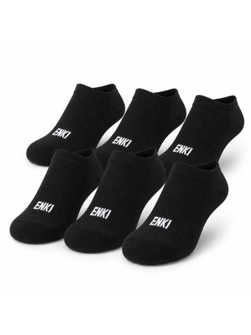 Pack x6 Medias Deportivas Negras — Algodón | Hombre | ENKI