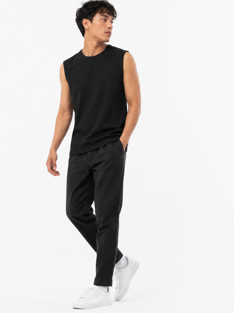 Polo Manga Cero Jersey Negro — Tela Jersey | Hombre | ENKI