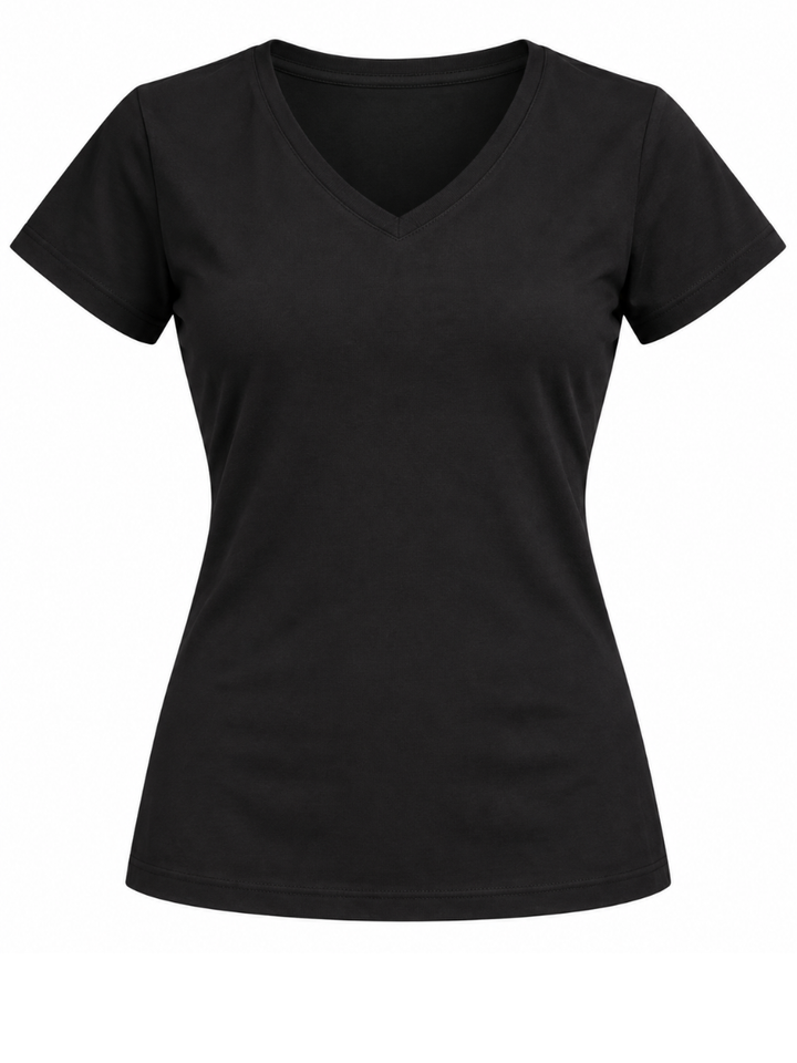 Polo Cuello V Mujer en Jersey | Corte Princesa | ENKI