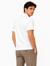 Polo Cuello Mao Blanco Algodón Jersey Hombre 2