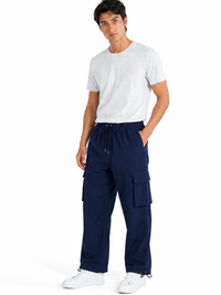 Pantalón Cargo Oversized Azul Marino — Tela Nova | Hombre | ENKI