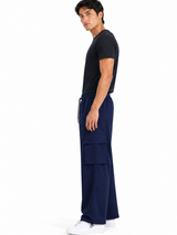 Pantalón Cargo Oversized Azul Marino — Tela Nova | Hombre | ENKI 4