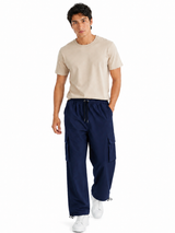 Pantalón Cargo Oversized Azul Marino — Tela Nova | Hombre | ENKI 2