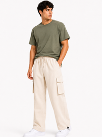 Pantalón Cargo Oversized Hueso — Tela Nova | Hombre | ENKI