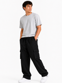 Pantalón Cargo Oversized Negro — Tela Nova | Hombre | ENKI