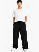 Pantalón Cargo Oversized Negro — Tela Nova | Hombre | ENKI 5