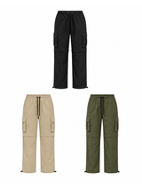 Pantalón Cargo Convertible 2En1 para Mujer | Tela Mojada Negro Beige Verde 1