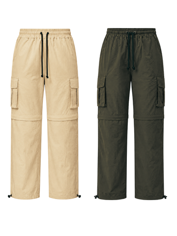 Pack x2 Pantalón Convertible 2en1 Mujer Tela Mojada | Beige + Verde | ENKI